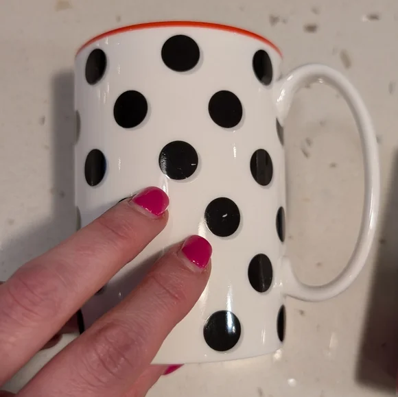 Kate Spade Mugs Set Of 3 Polka Dot And Eat Cake For Breakfast By Lenox - Picture 8 of 8